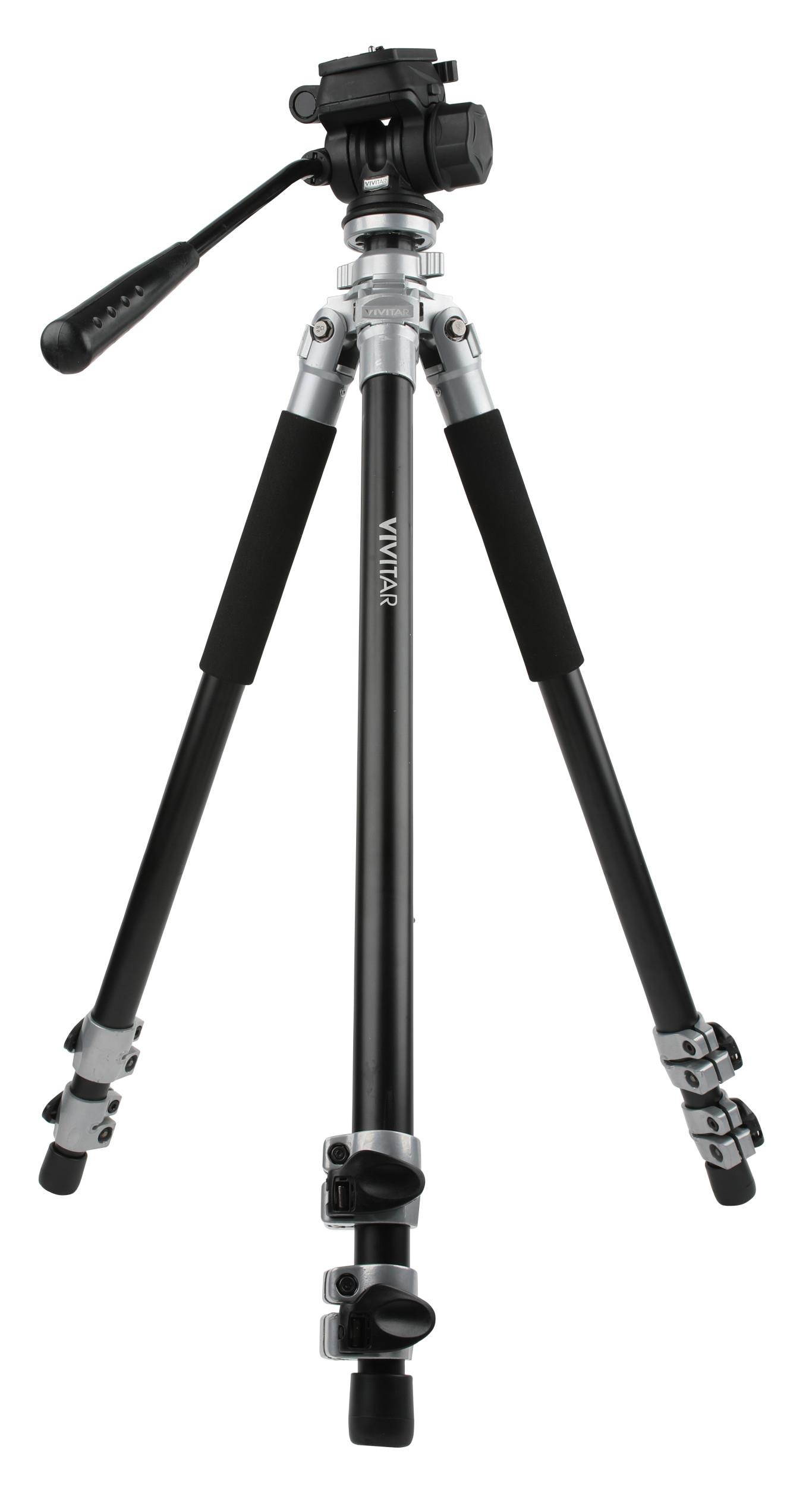 Vivitar Cinema 71 Inch Aluminum Alloy Tripod 360&deg; Fluid Head with Pan Tilt and Elevation Locks 30 LB Load Capacity
