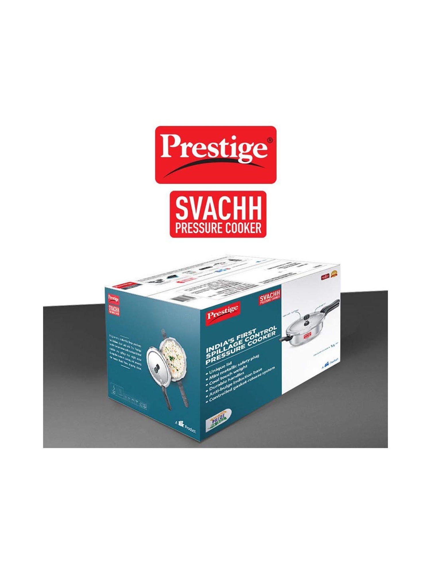 Pigeon Silver Stainless steel Pressure Cooker (10 L)