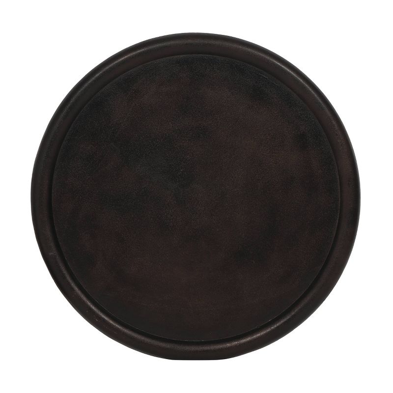 Talcott Industrial Handcrafted Aluminum Round Coffee Table Raw Bronze - Christopher Knight Home