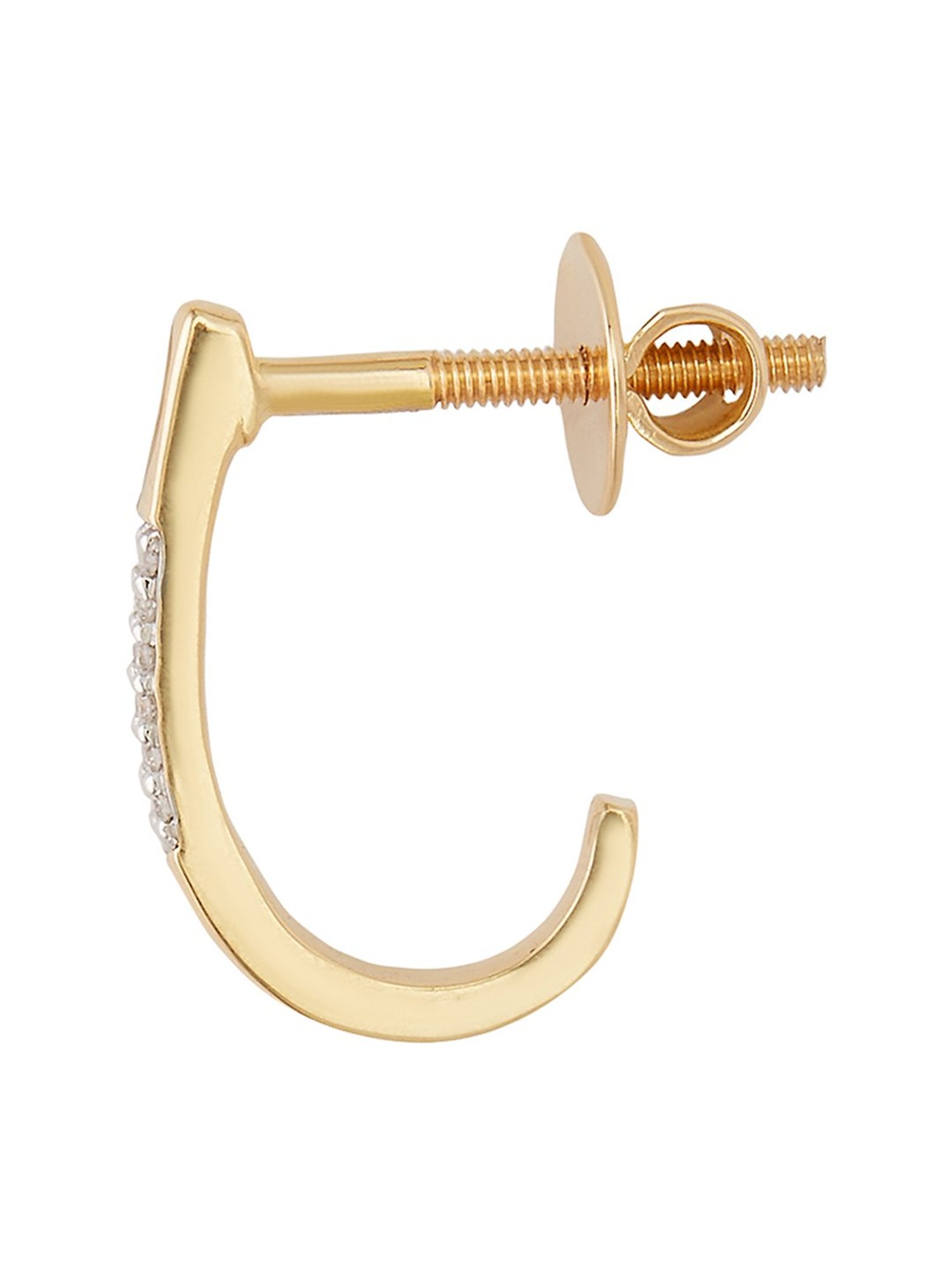 Waman Hari Pethe Jewellers 18k Gold & Diamond Earrings