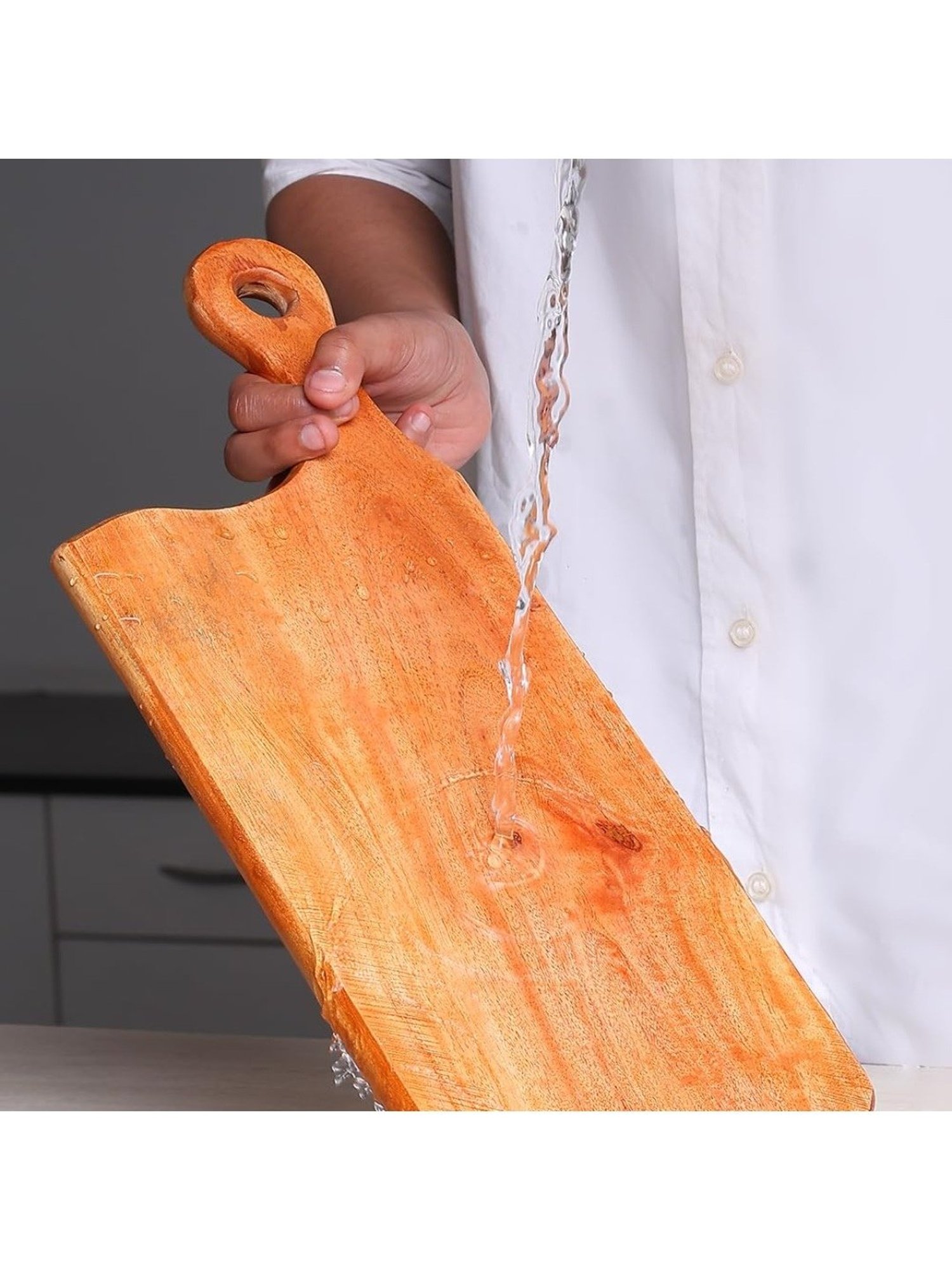 ?Borosil ?Brown Neem Wood Premium Chopping Board (17 mm)