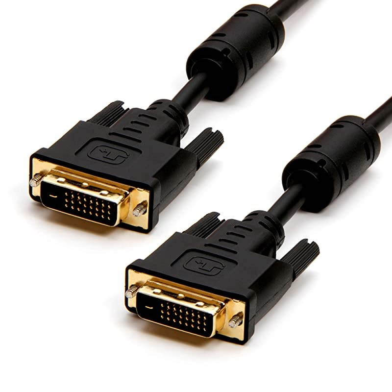 DVI to DVI Cable Dual Link Gold Plated DVI Dual Link CableDVI D Cable for Laptop Projector HDTV 6 Feet