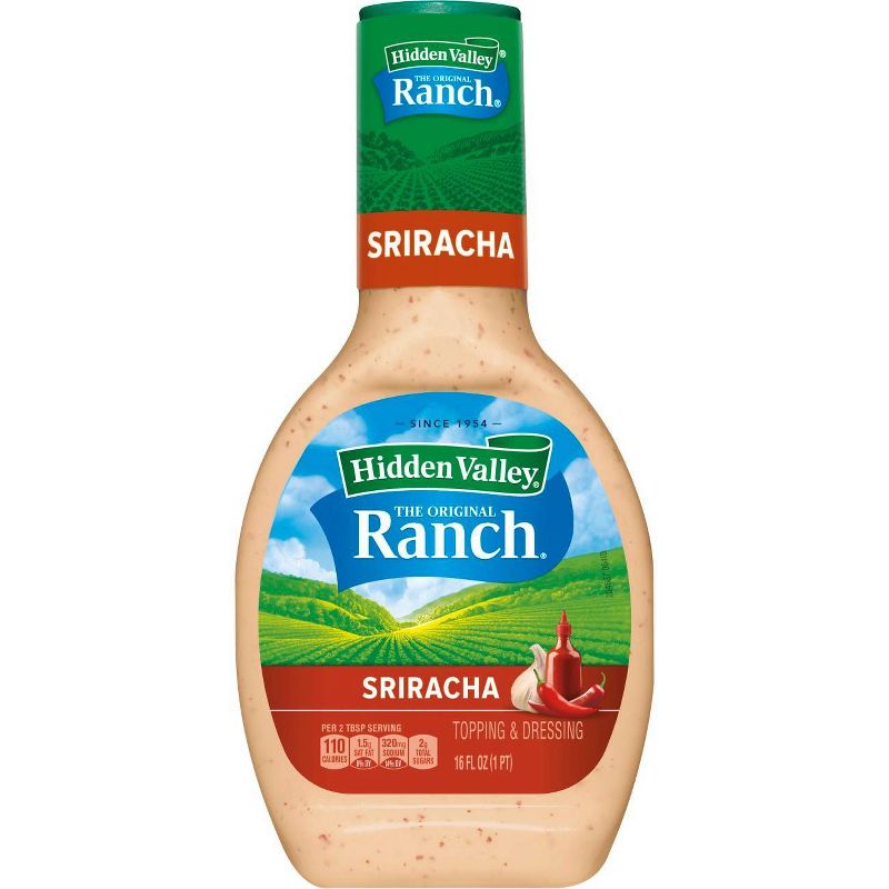 Hidden Valley Siracha Ranch Salad Dressing & Topping - Gluten Free - 16fl oz