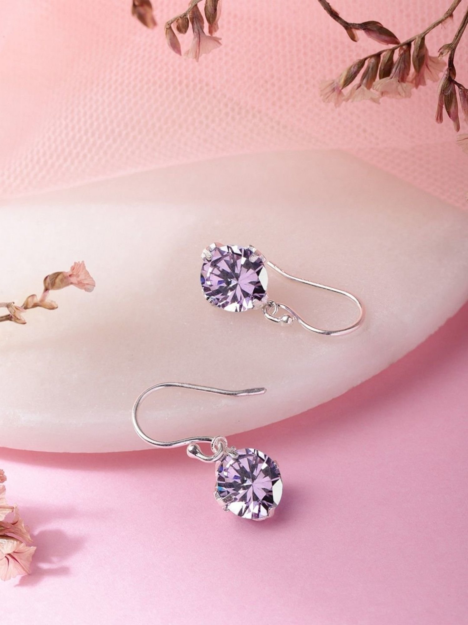 Zavya 92.5 Sterling Silver Drop Earrings for Women