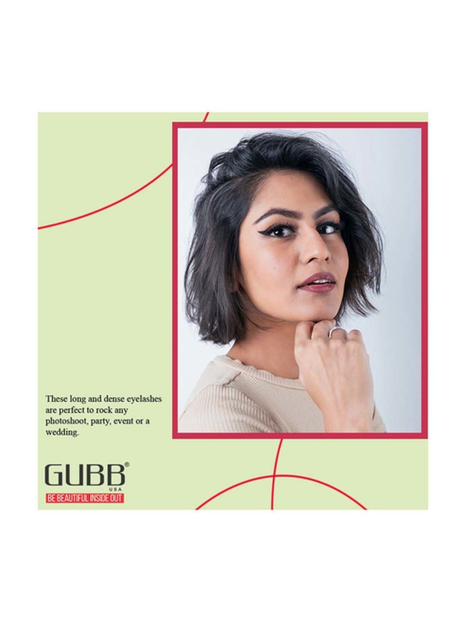 GUBB Faux Eyelashes, False Eyelash Set with Glue - Party