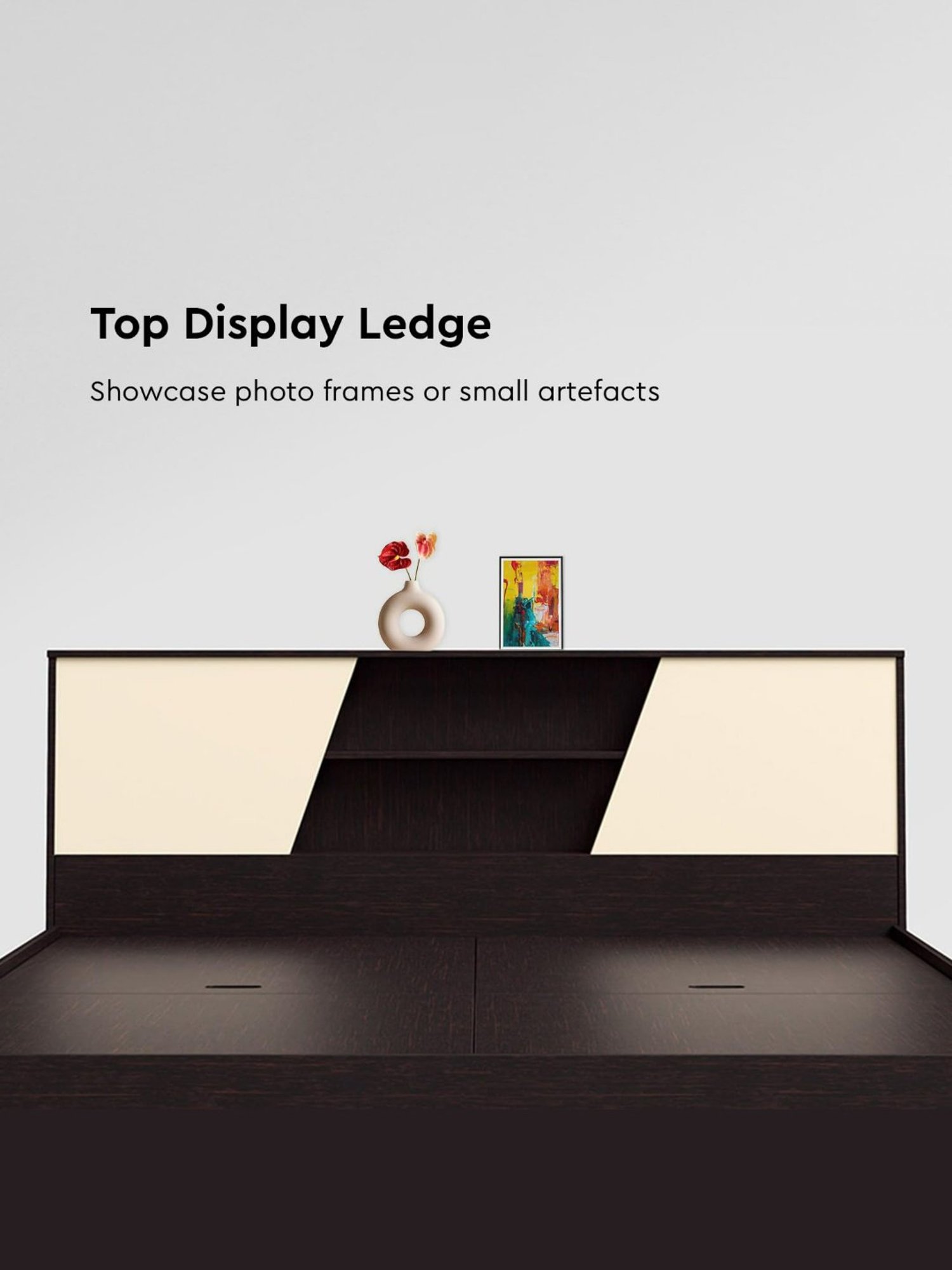 Godrej Interio Hannah Colarain Brown Engineered Wood Queen Box Bed