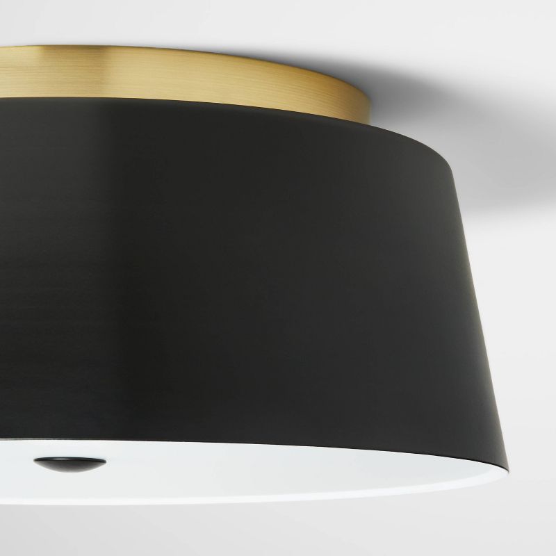 Semi Flushmount Ceiling Light Black/Gold - Pillowfort™