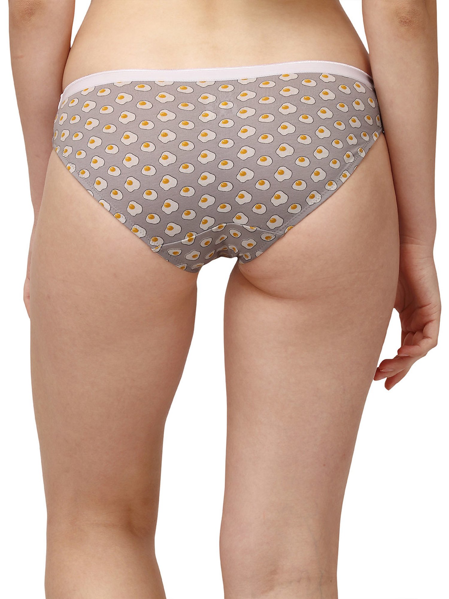 Soie Grey & Yellow Printed Bikini Panty - Pack of 3