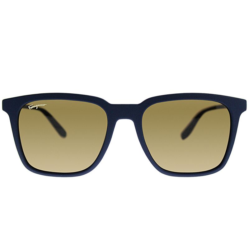 Salvatore Ferragamo  454 Unisex Square Sunglasses Matte Blue 56mm