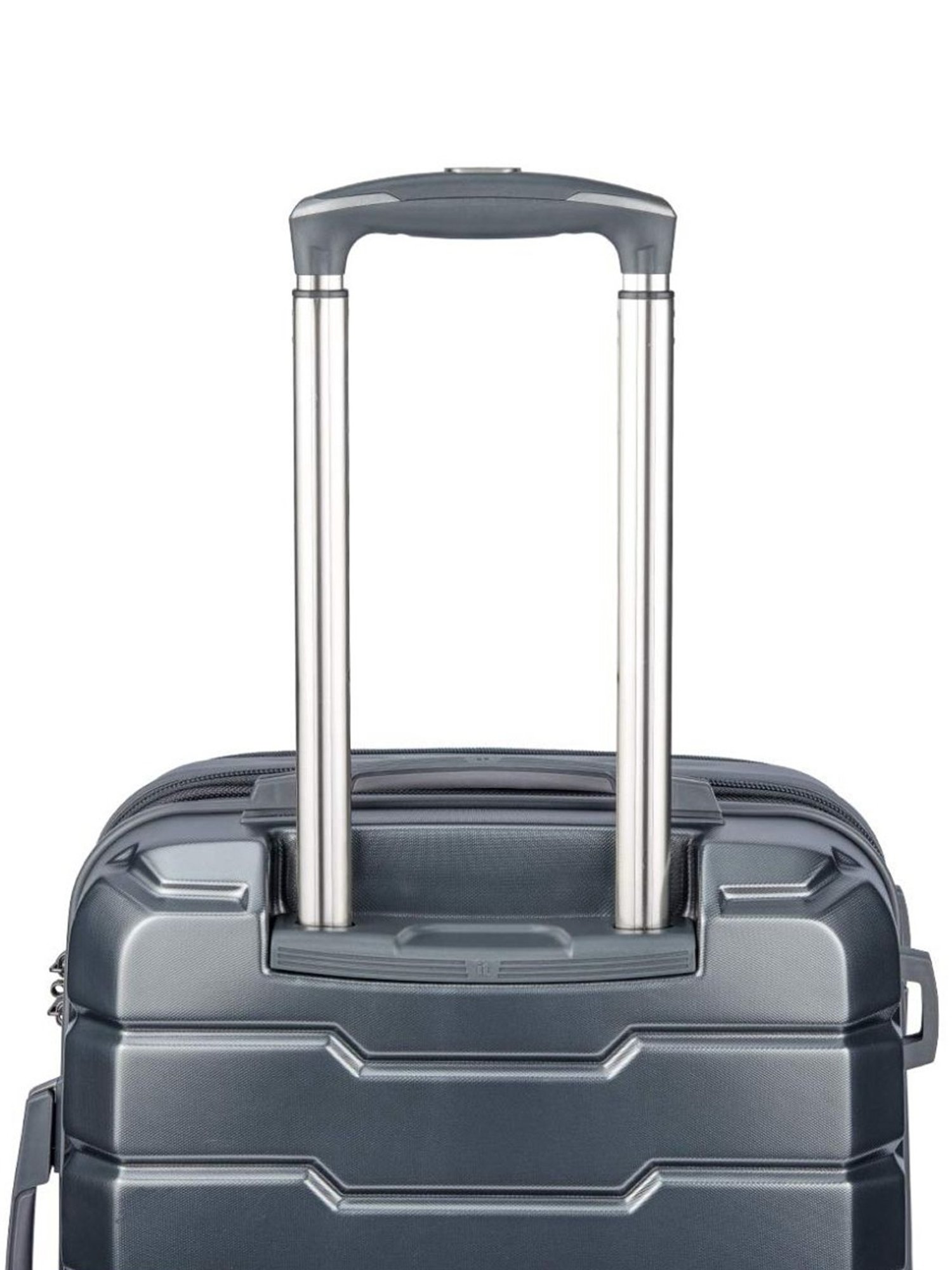 It luggage Prosperous Dark Grey Textured Large Hard Cabin Trolley Set of 2