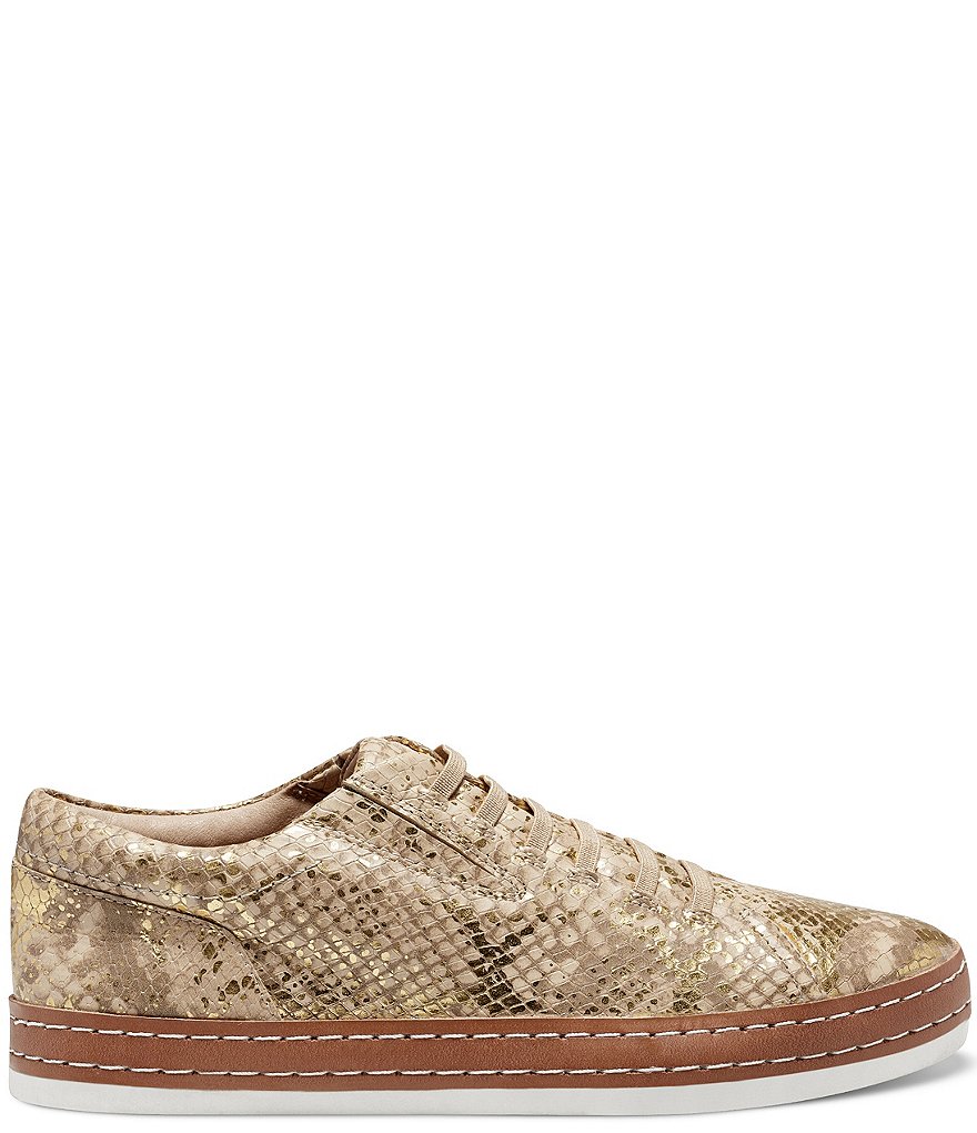 CC Corso Como Naimie Metallic Snake Print Leather Sneakers