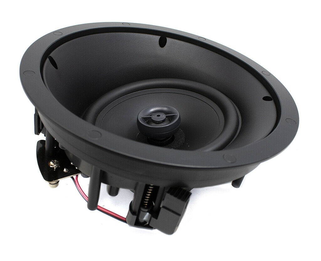 6.5" 100W Round Ceiling Tilt Angle Speaker Flush Wall Home Audio System White