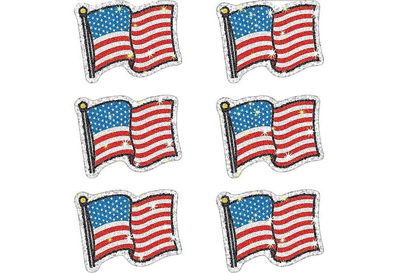 CARSON-DELLOSA Flags Dazzle Stickers 2930