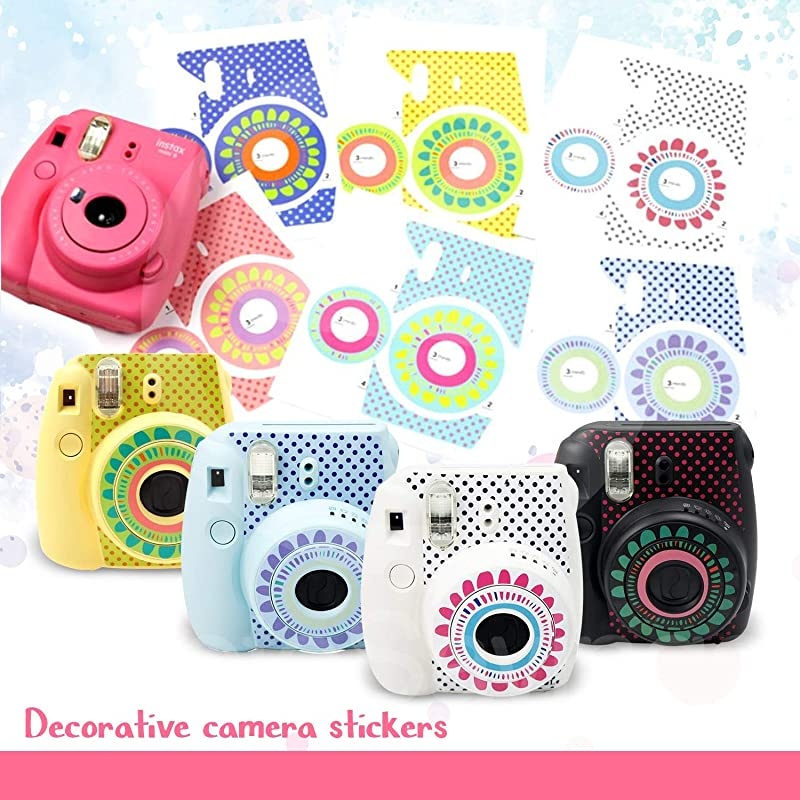 INSTAX Mini Instant Film (X1) (20 Exposures) + INSTAX Ice Blue 168 Piece Accessory Bundle W/Camera Case, Selfie Lens, Photo Album, Decorative Stickers, Frames & More