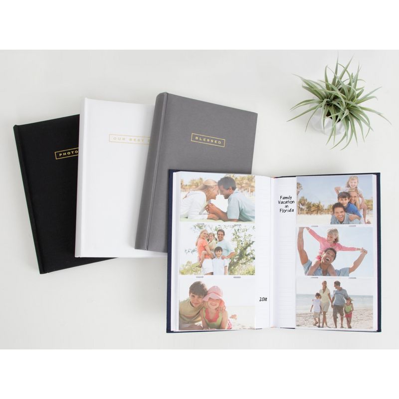 4pc 9" x 13" Sentiments Photo Album Set Black/Gold - DesignOvation