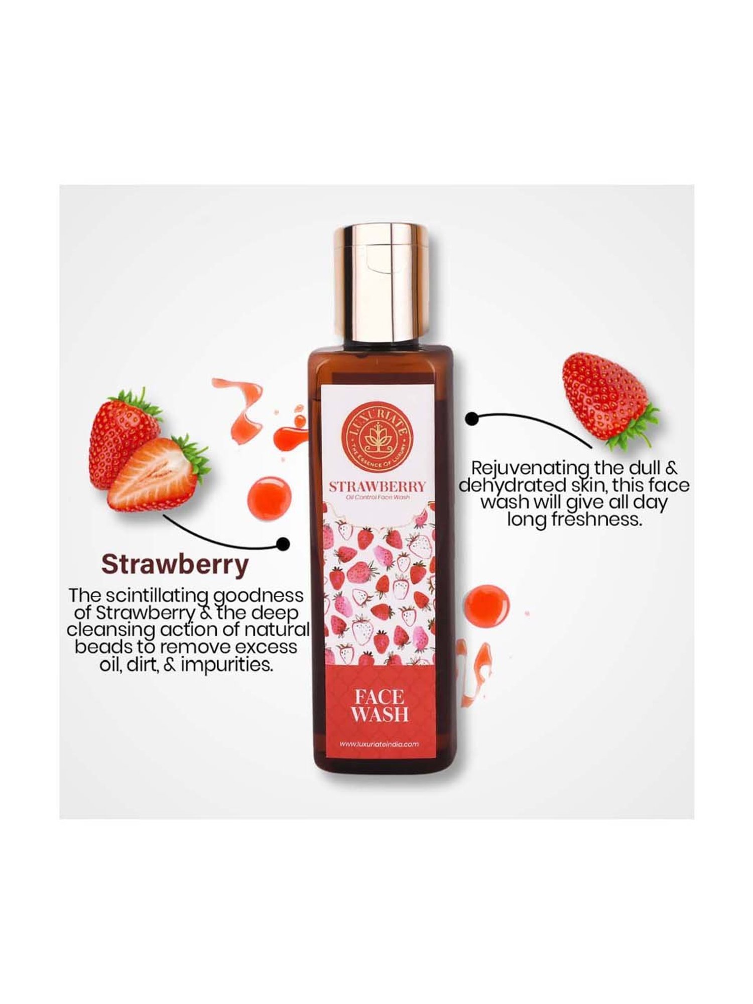 Luxuriate Rejuvenation Strawberry Face Wash Cleanser - 100 ml