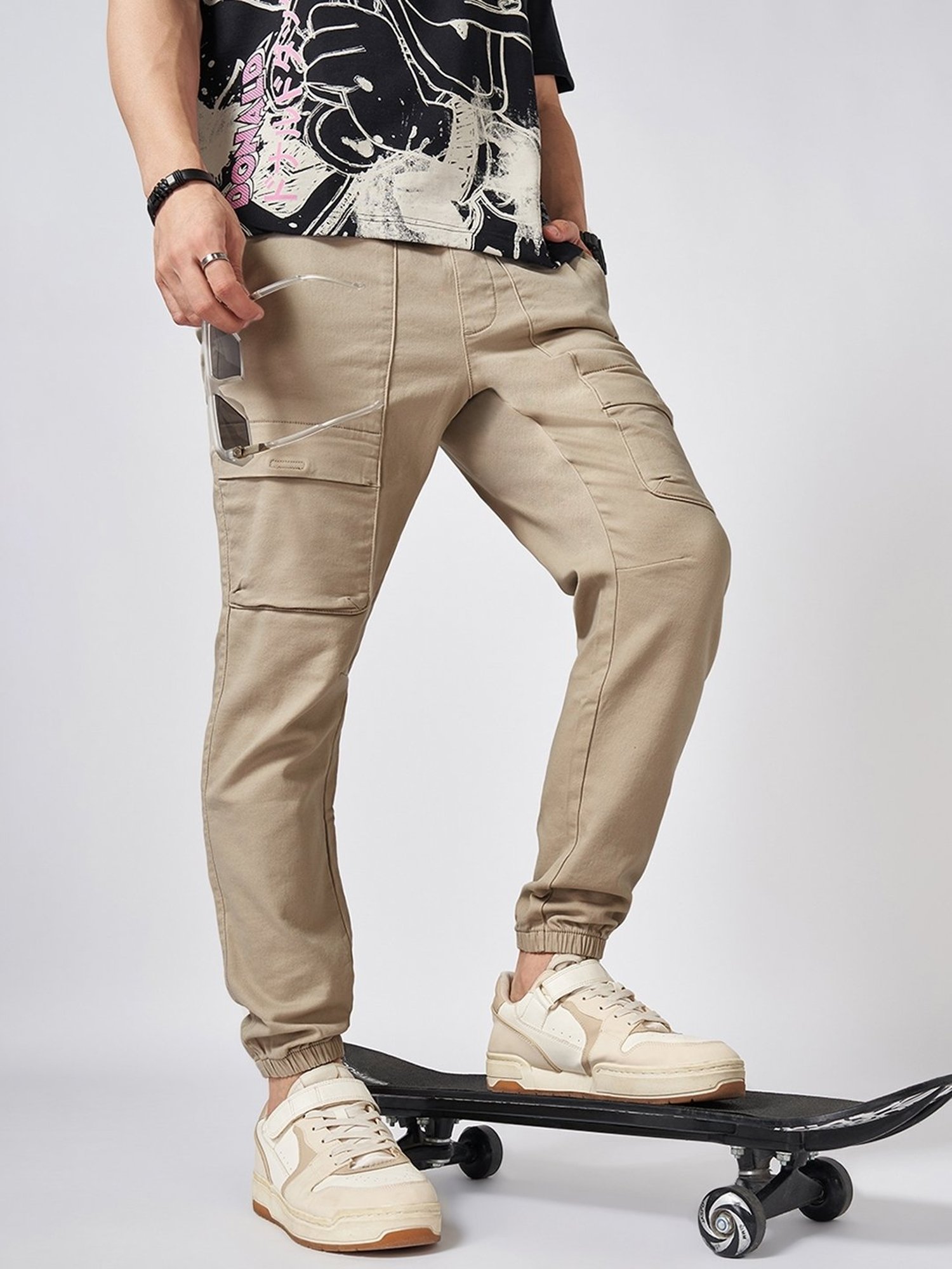 Basics Green Jogger Track Pant