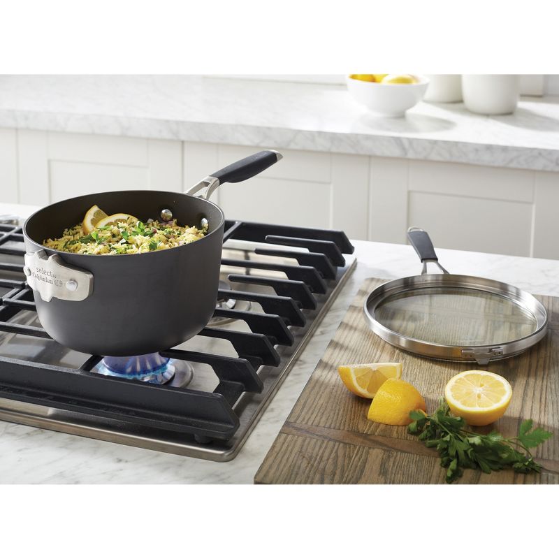 Calphalon Select 3.5qt Space Saving Hard-Anodized Nonstick Sauce Pan with Lid