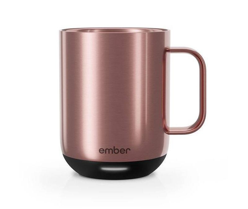 New Ember Temperature Control Smart Mug 2, 10 oz, Rose Gold, 1.5-hr Battery Life - App Controlled Heated Coffee Mug