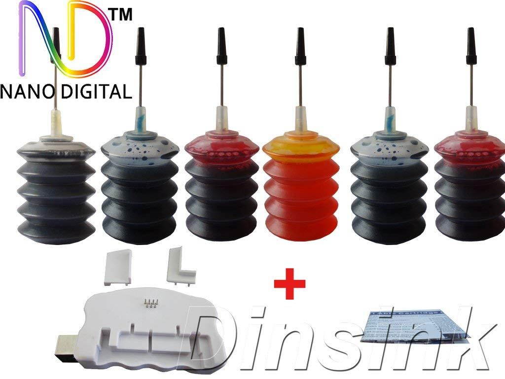 ND R@ USB Chip resetter and 6 Bottles 30ml refill ink for Epson6 T048 77 78 79 98 99 ink cartridge.