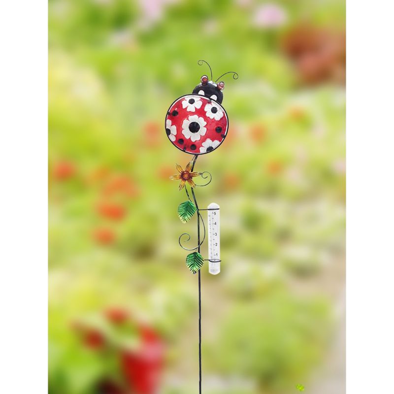 36.2" H Metal Garden Stake - Red - Creative Motion