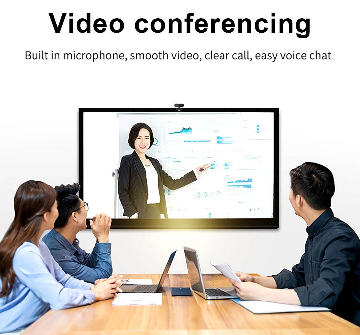 2020 Newest 1080P HD Webcam with Microphone for PC Mac Laptop Desktop,Driver-Free Fast Autofocus USB Camera for Skype,Conferencing,Streaming,Recording,Video Calling,Online Work