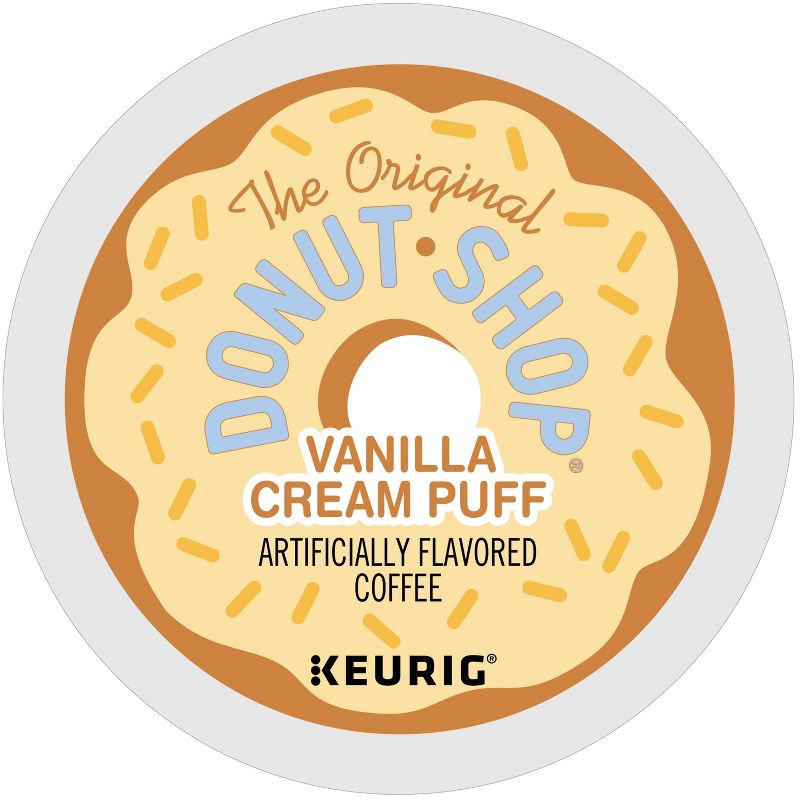 24ct The Original Donut Shop Vanilla Cream Puff Keurig K-Cup Coffee Pods Flavored Coffee Medium Roast