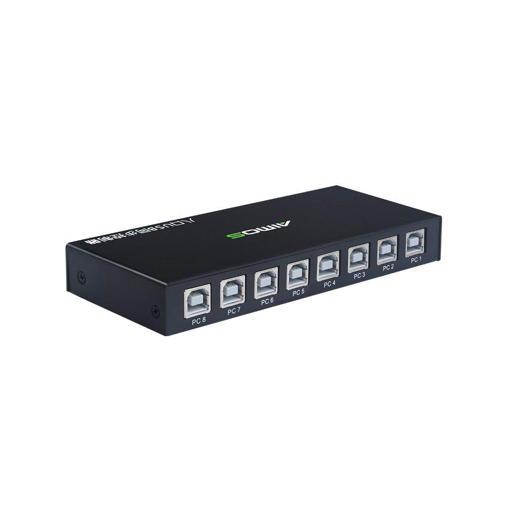 8 Ports USB Synchronizer DNF Keyboard Mouse USB Shared Display Synchronization Controller KVM Switcher Black
