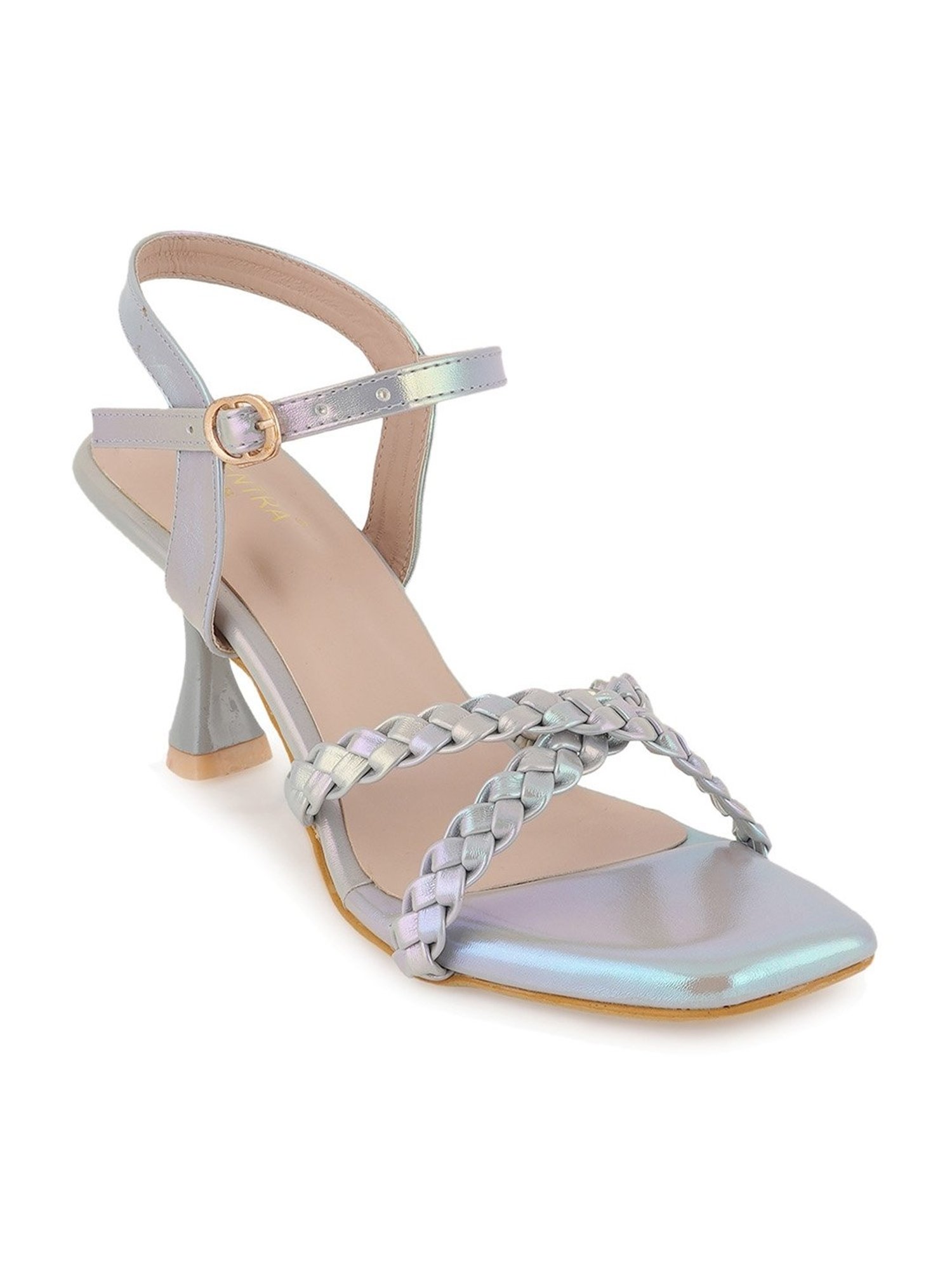 Scentra Women's Sky Blue Ankle Strap Sandals