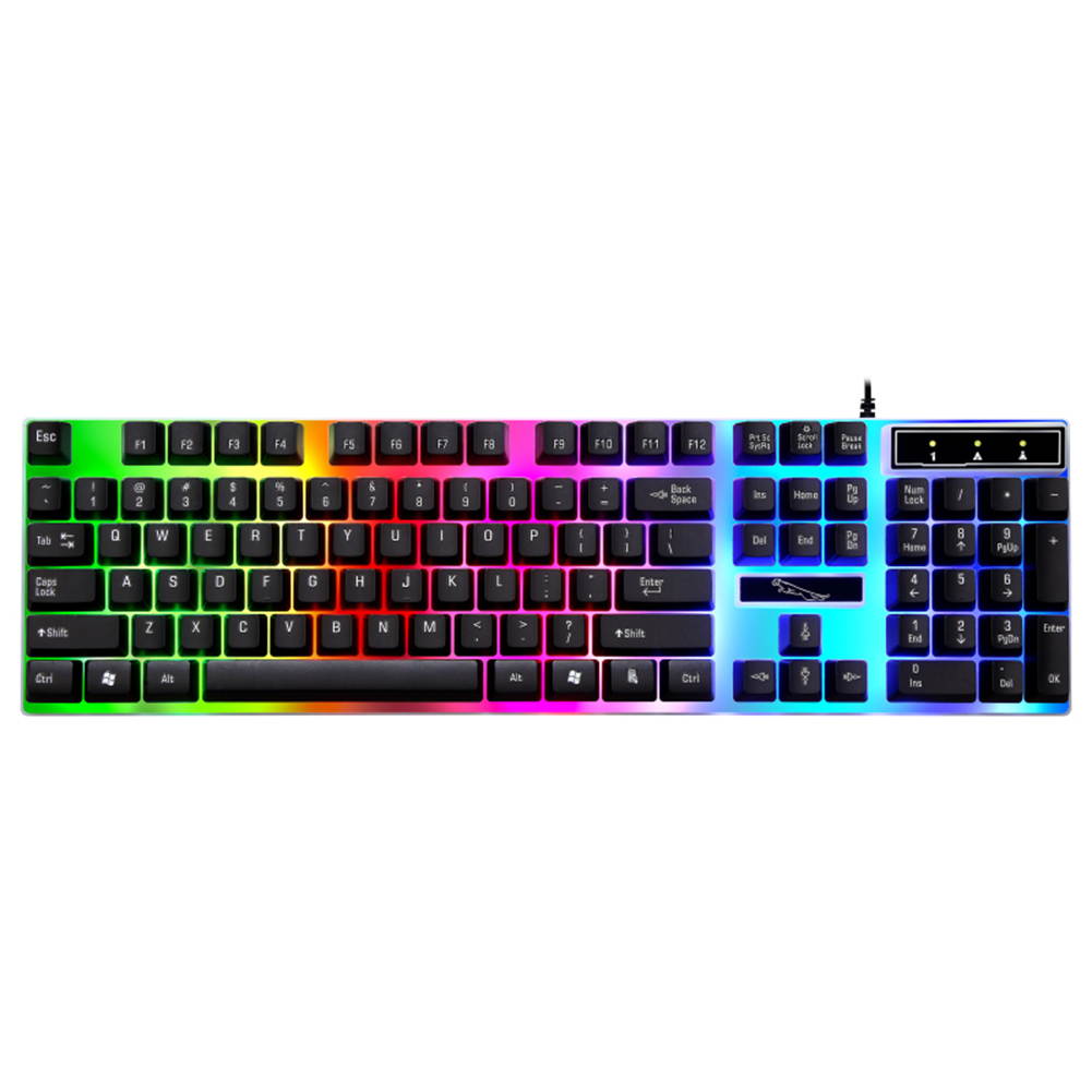 Brightup Wired Gaming Keyboard and Mouse Combo, Led Rainbow Backlit Keyboard Quiet Metal Keyboard & Gaming Mouse for PS5/PS4/Xbox/Pc Gamer/Computer/Laptop