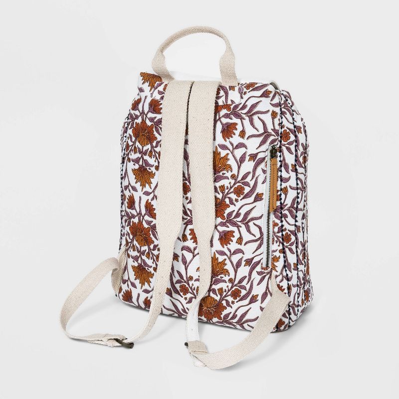 Floral Print Magnetic Closure Soft Flap Backpack - Universal Thread™