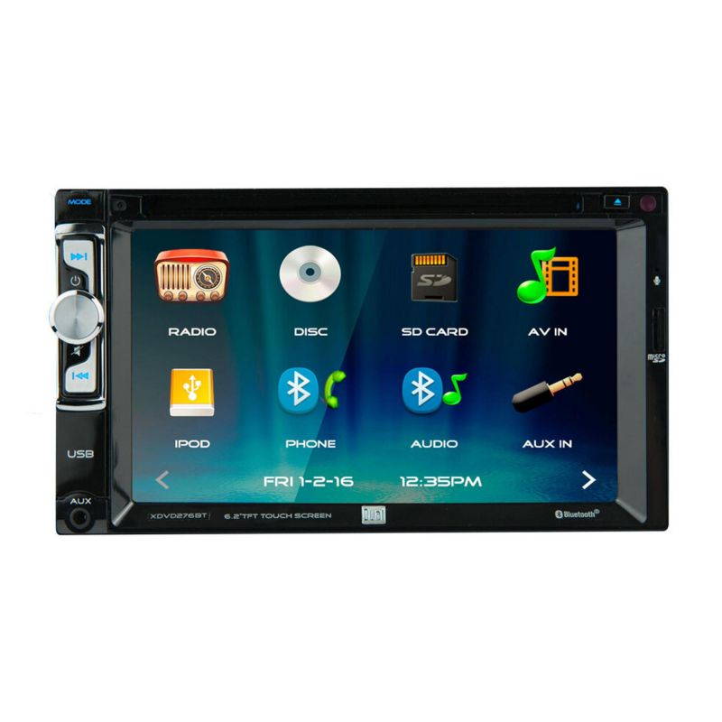 Dual XDVD276BT 6.2" LCD Touch Screen Double Din Car Stereo