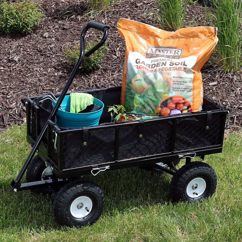 Gorilla Carts Steel Utility Garden Cart with Removable Sides Capacity