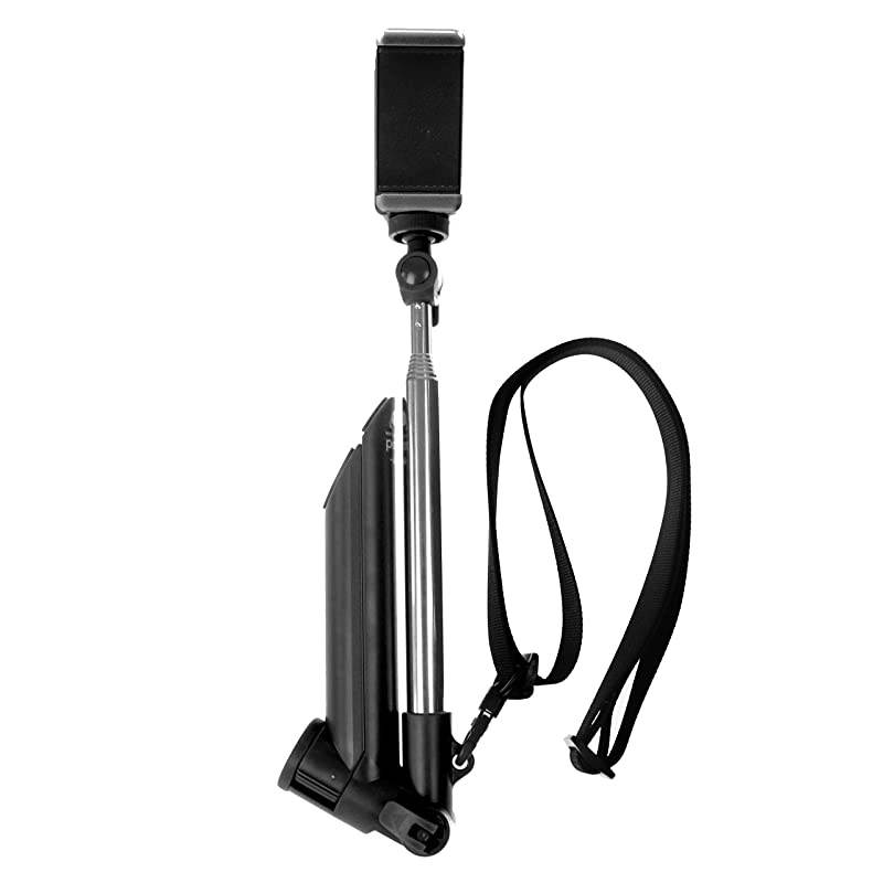 Extendable Tripod Stand Selfie Stick for Travel and Daily Use | Fit for iPhones Android TikTok and GoPro Action Cameras | Extends up to 46Inches with Phone Holder | No Batteries Required