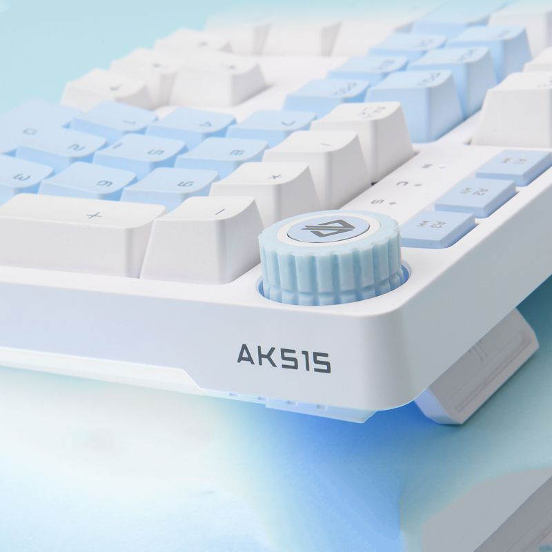 A-jazz AK515 Chinese Style Design,  104Keys N-Key Rollover White Backlit USB Wired Mechanical  Gaming Keyboard-,PBT Keycaps, Type-C