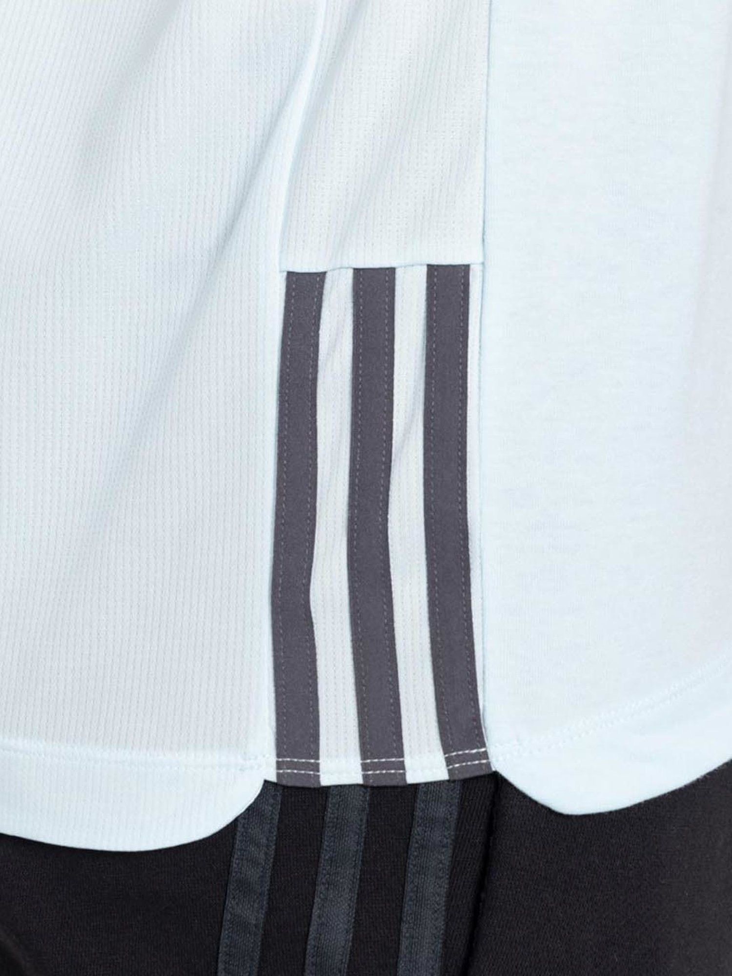 Adidas Blue Cotton Regular Fit Printed Sports T-Shirt