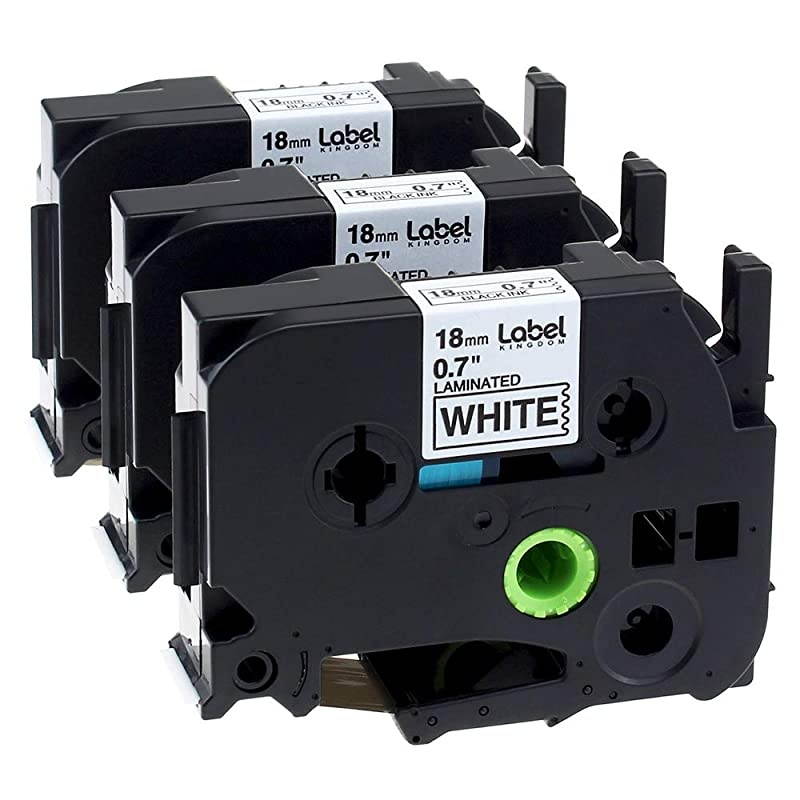 Compatible Tape Replacement for Brother PTouch Maker TZ TZe Laminated Tape TZe241 TZ241 Black on White 18mm 34 Inch Compatible with PTD400 PTD600 PTD400AD PTP710BT 3Pack