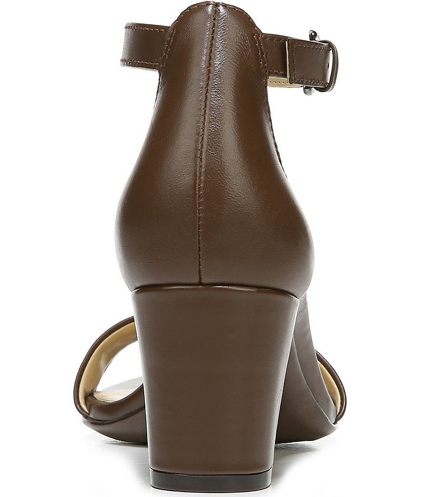 Naturalizer Vera True Colors Leather Ankle Strap Block Heel Dress Sandals