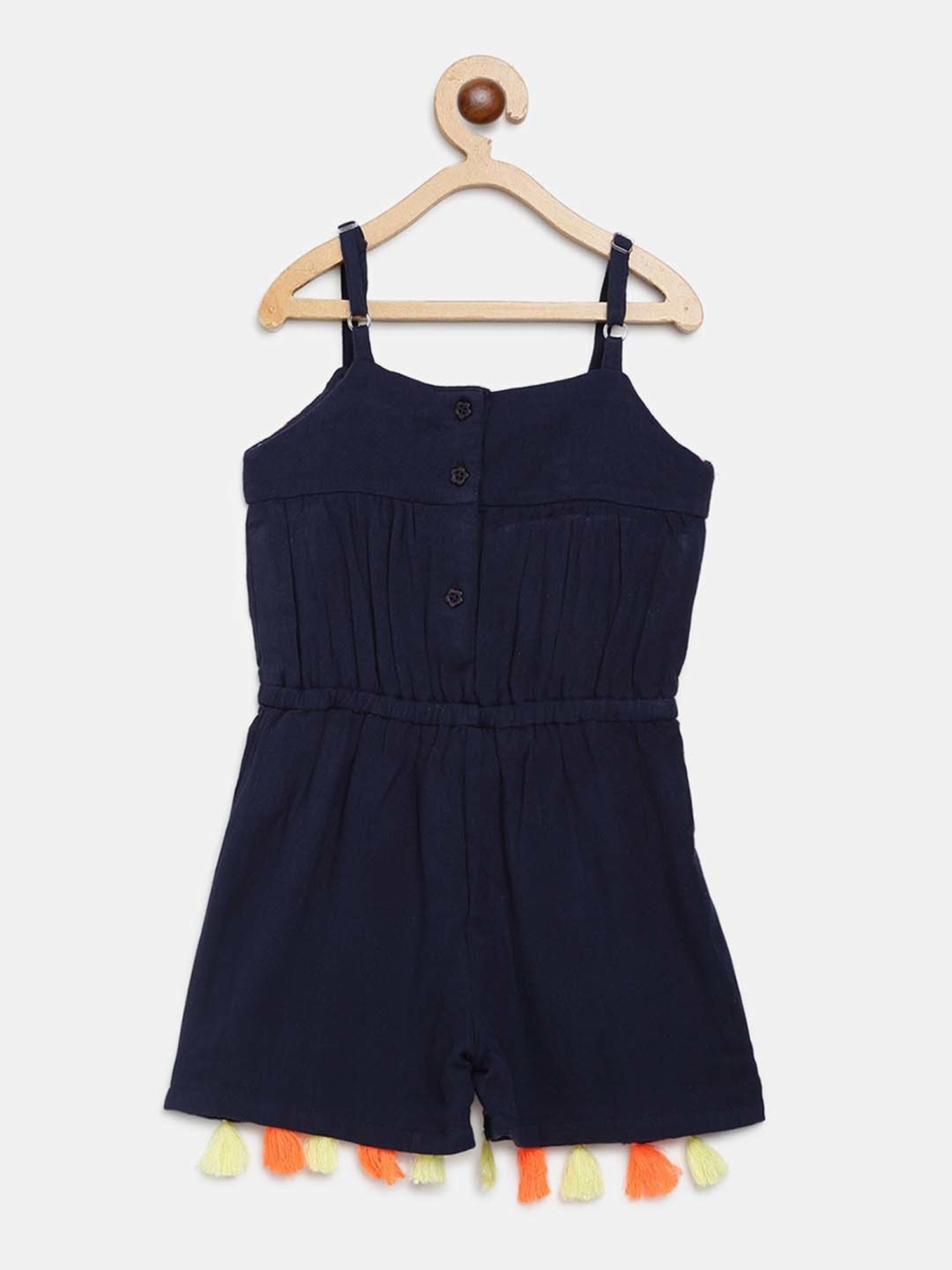 Budding Bees Kids Blue Ombre Jumpsuit with Attached Bow
