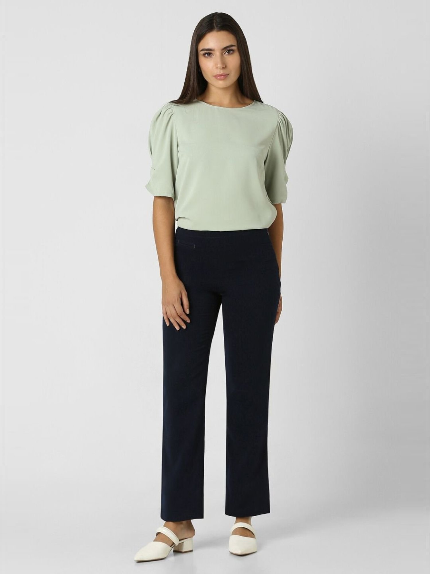 Van Heusen Green Plain Top