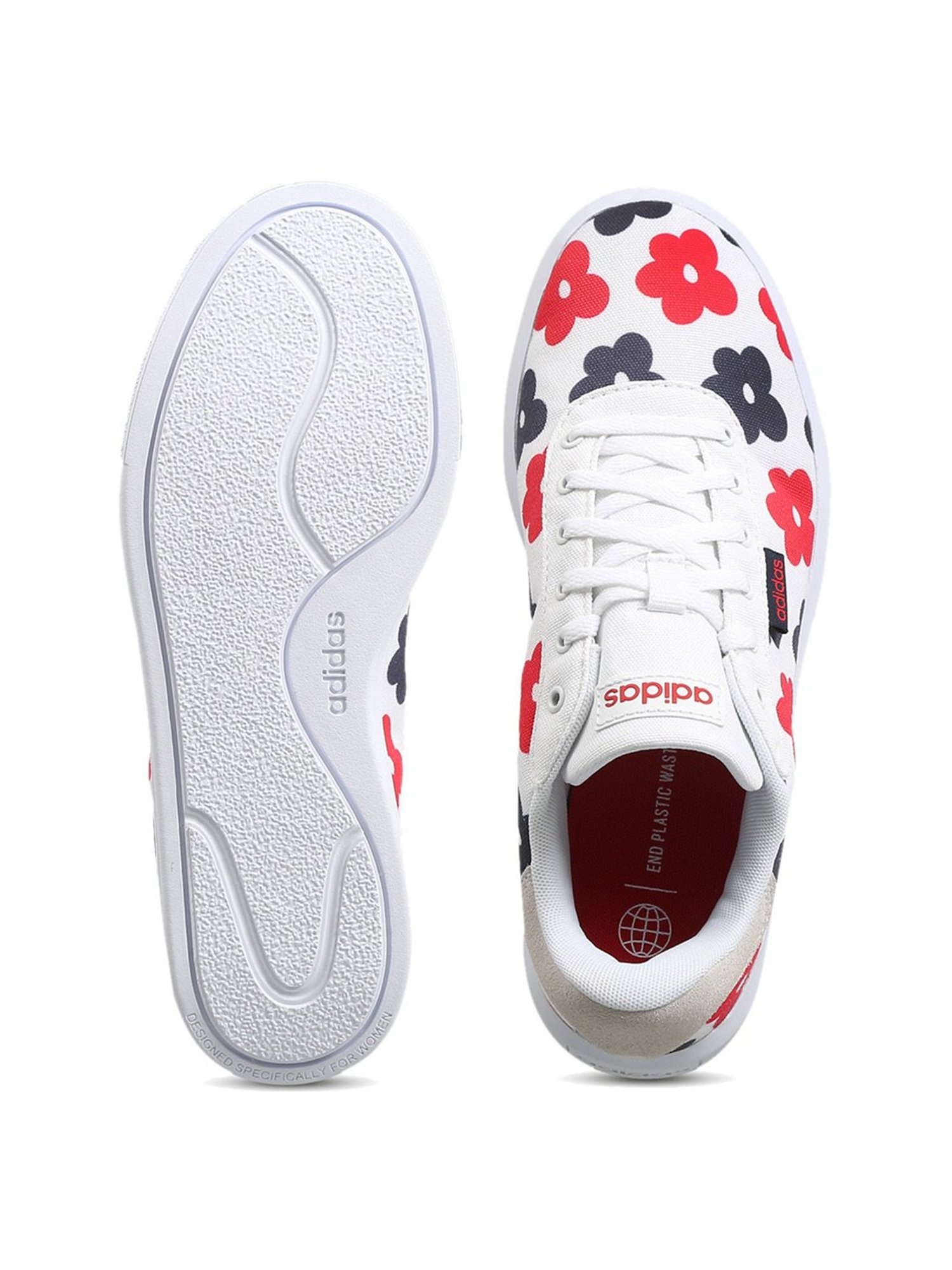 Adidas Women's COURT PLATFORM White Skateboarding Shoes