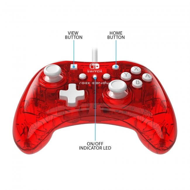 PDP 500-181-NA-PR Rock Candy Wired Controller For Nintendo Switch - Cosmoberry