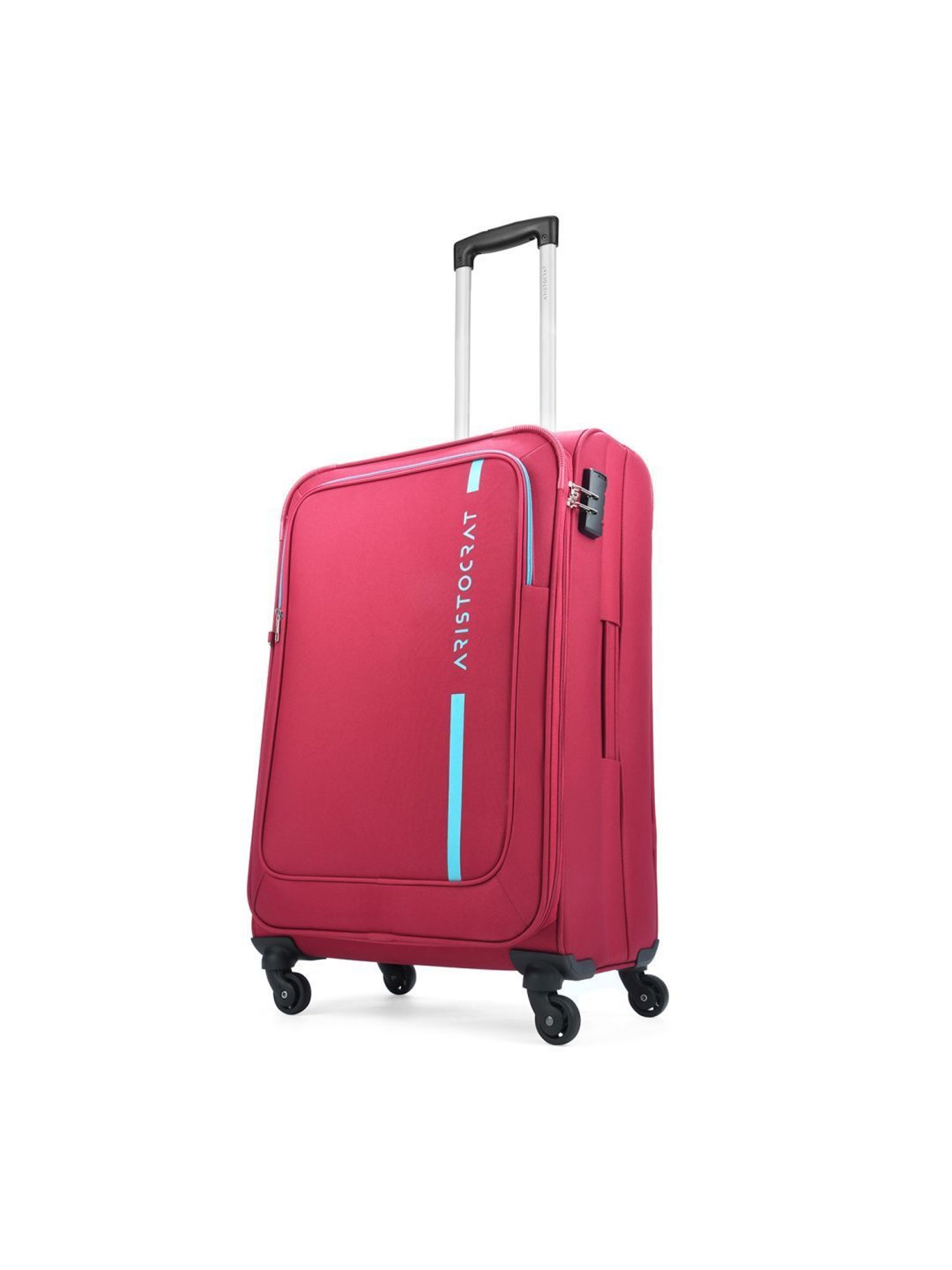 Aristocrat Dasher Red Solid Soft Medium Trolley Bag - 28 cm