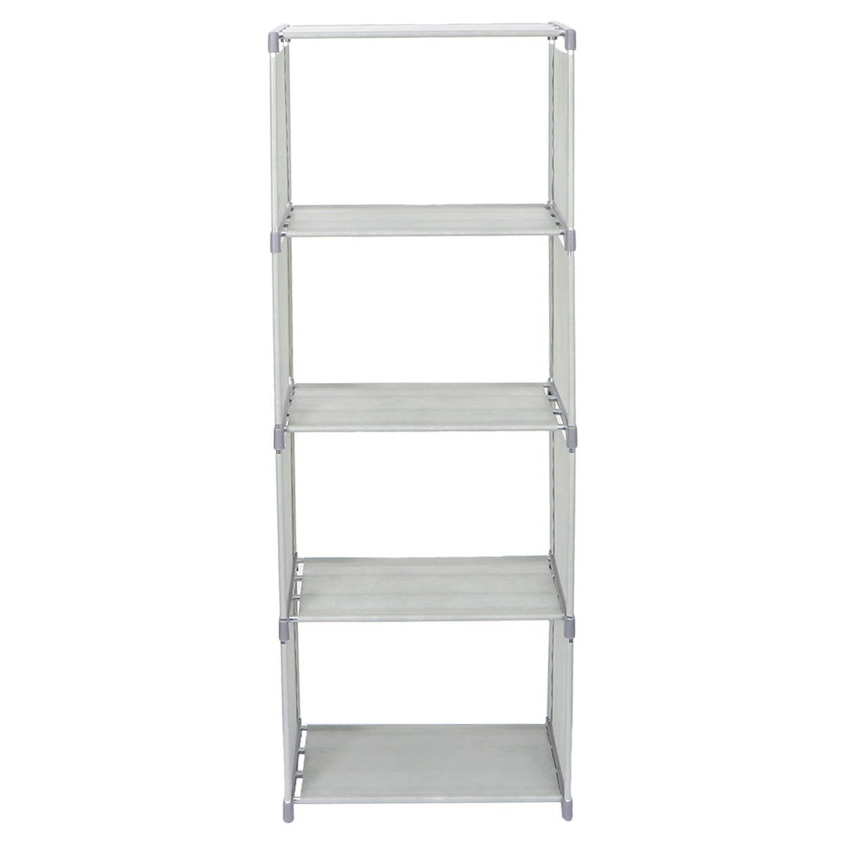 1PC DIY Simple Table Bookshelf Desktop Bookcase Modern Book Rack Book Board for Home Study Office (5 Layers, Grey)