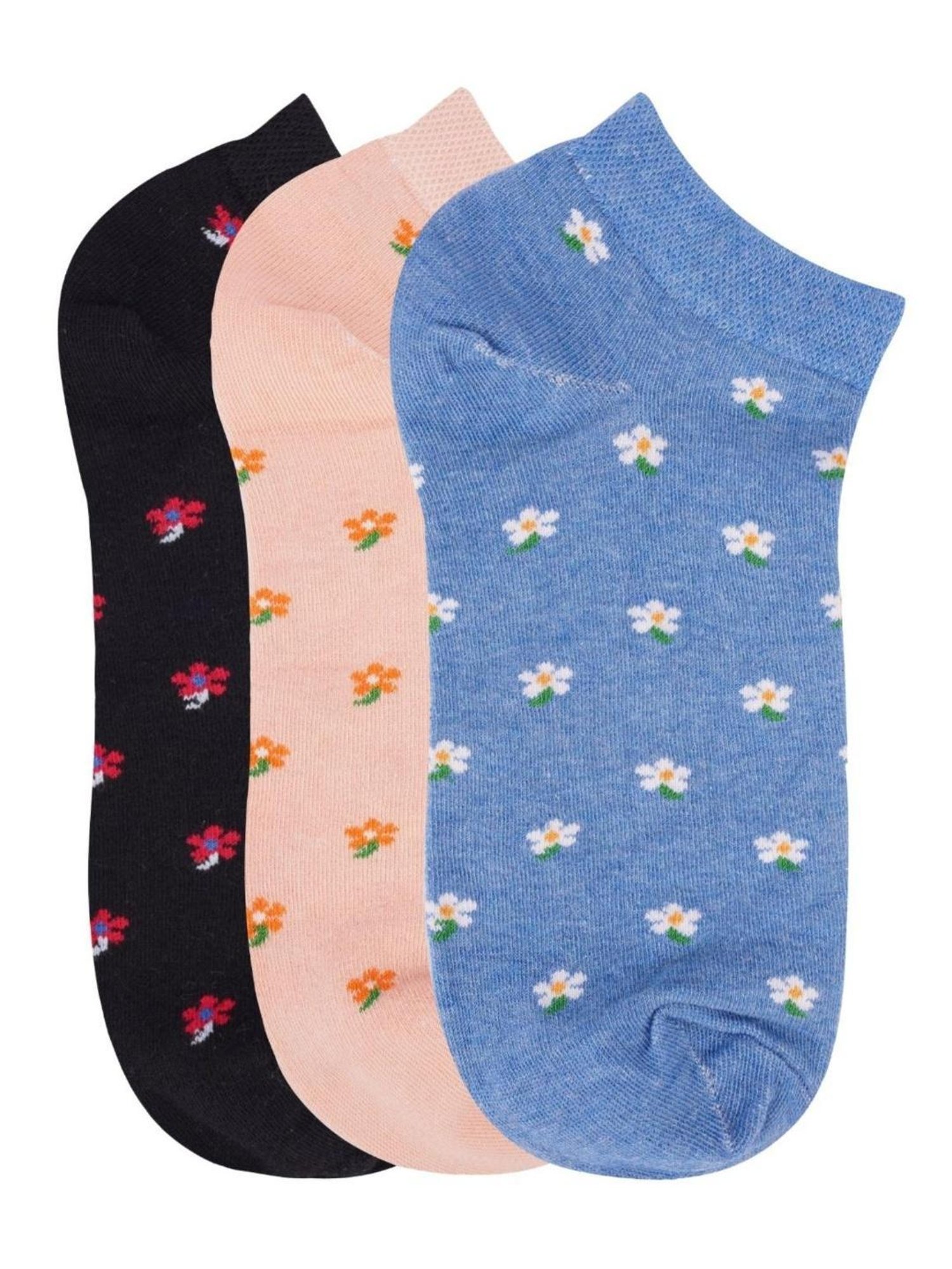 NEXT 2 SKIN Multicolor Printed Socks (Pack of 3)