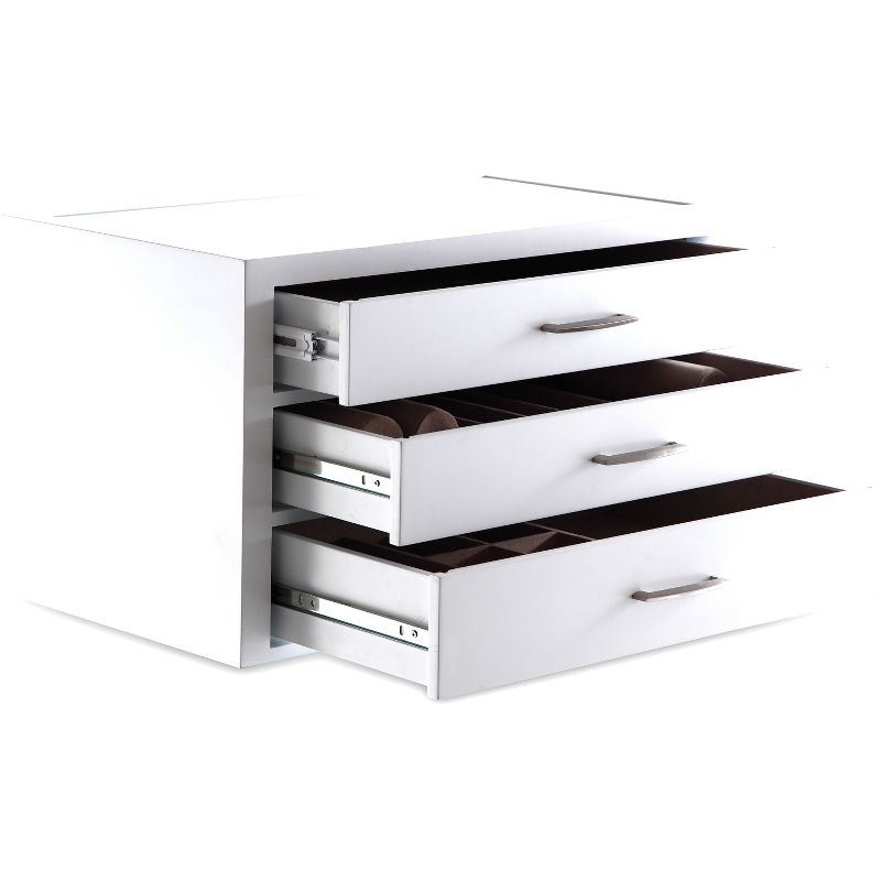 Neil 3 Drawer Jewelry Armoire White - Hives & Honey