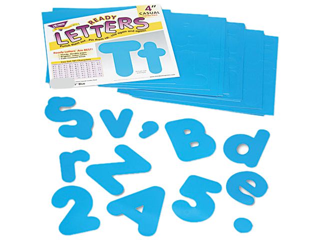 TREND T79903 Ready Letters Casual Combo Set, Blue, 4"h, 182/Set