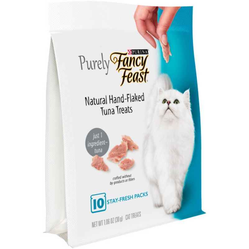 Purina Fancy Feast Purely Hand-Flaked Tuna Meaty Cat Treats - 1.06oz/10ct Pack