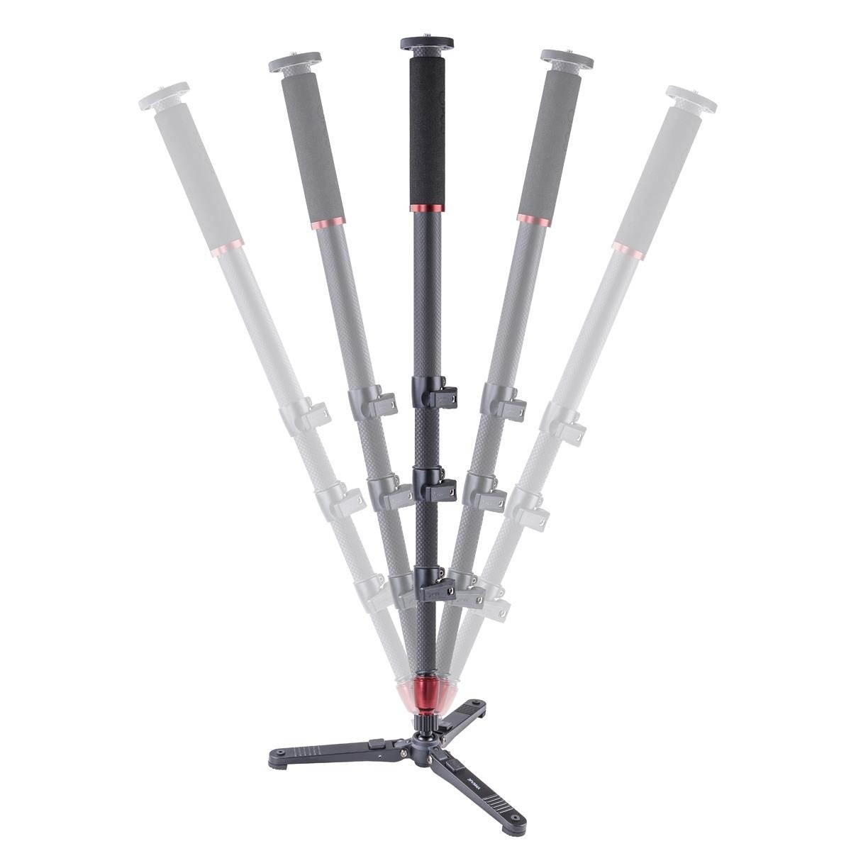 3Pod 4 Sect.Carbon Fiber Photo/Video Monopod, w/Fluid Base, LWT Fluid Video Head