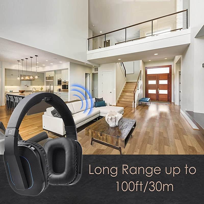 HT280 Wireless Headphones for TV Watching with 24G RF Transmitter Charging Dock Digital Optical System High Volume Headset Ideal for Seniors amp Hearing Impaired 100ft Range No Audio Delay